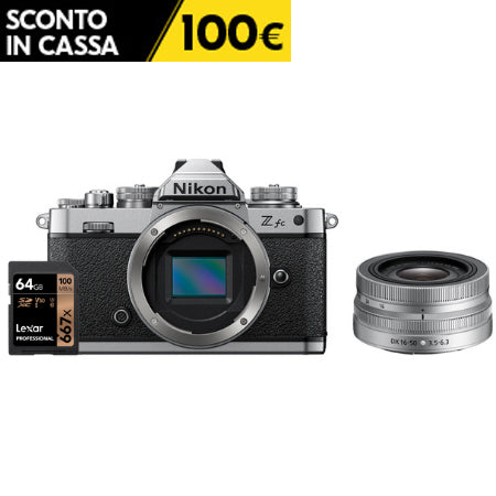 Nikon Z fc + Z DX 16-50 VR Silver + Lexar 800x 64GB