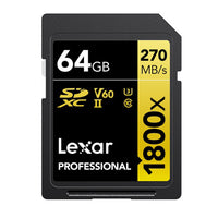 SD 64 GB Professional 1800x series GOLD LEXAR