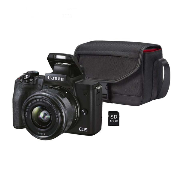 Canon EOS M50 Mark II + EF-M 15-45 IS STM black + SD +borsa